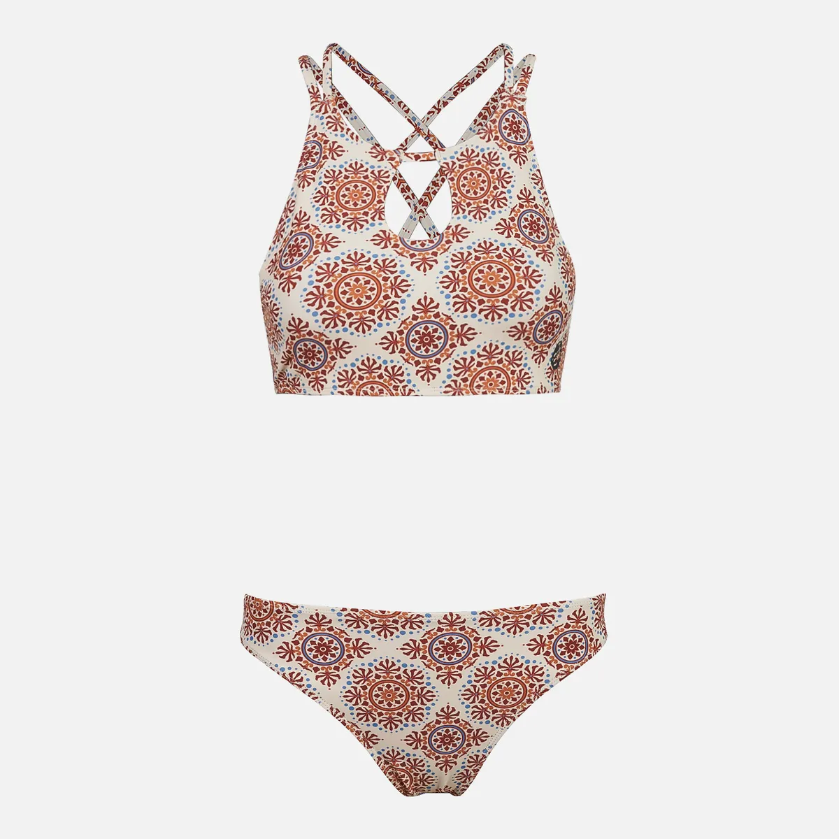 HAKA HONU - Traje de Baño Mujer Fondo de Bikini Full Print Damasco Haka Honu