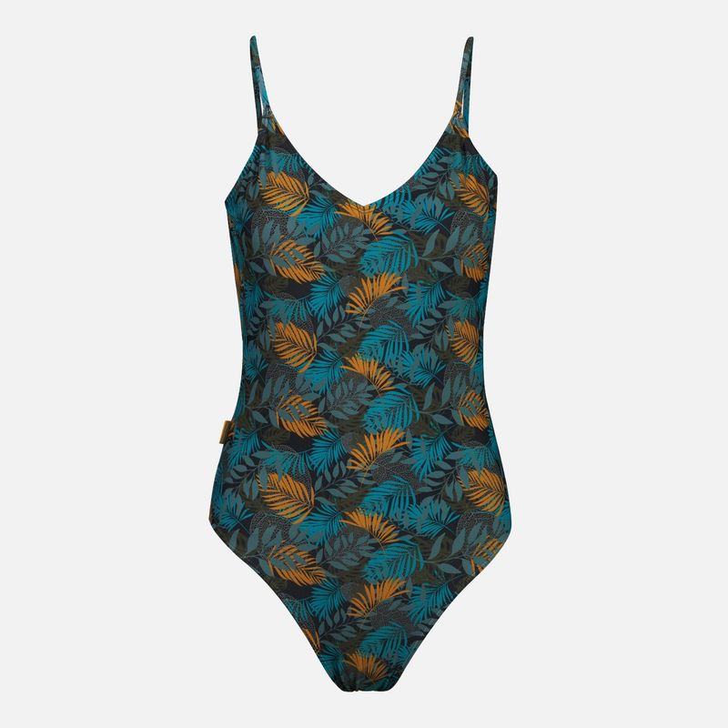HAKA HONU - Traje de Baño Mujer La Anderson Full Print Mostaza Haka Honu