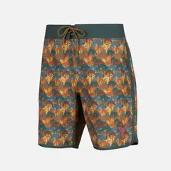 HAKA HONU - Traje de Baño Hombre Sorfer Print Mostaza