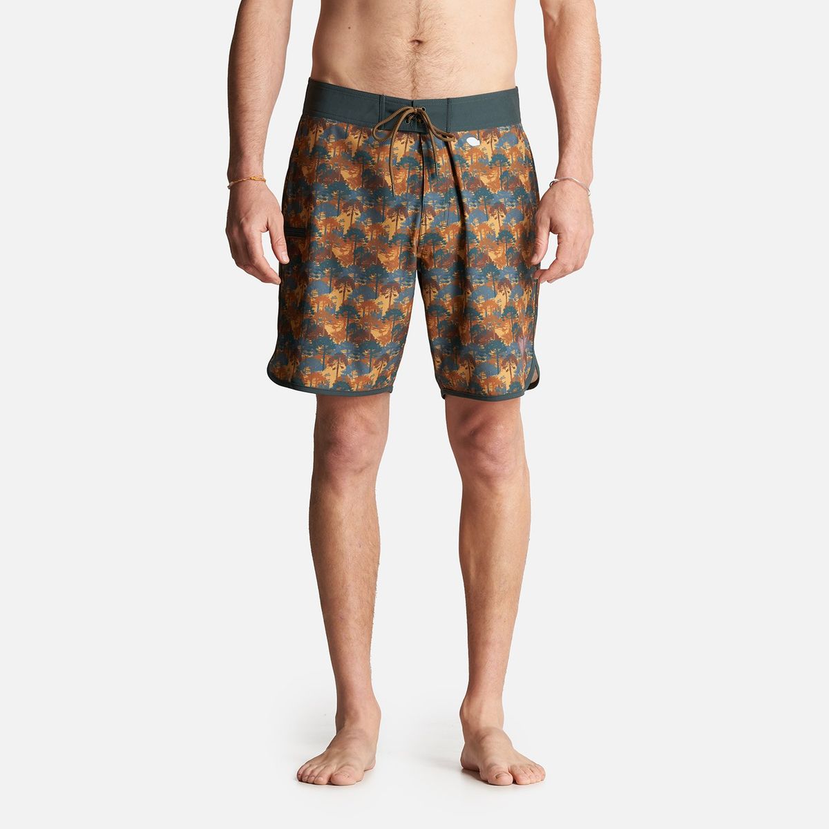 HAKA HONU - Traje de Baño Hombre Sorfer Print Mostaza Haka Honu