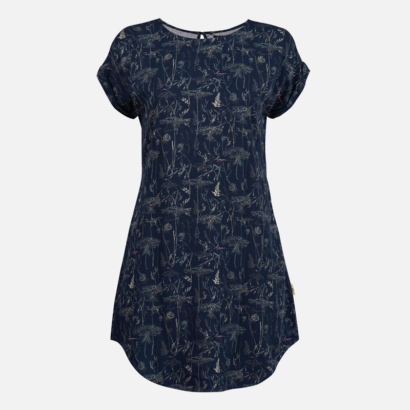 LIPPI - Vestido Mujer Sheer Dress Print Azul Marino Lippi