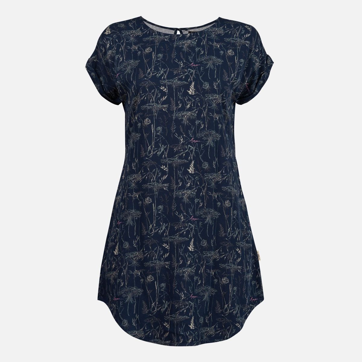 LIPPI - Vestido Mujer Sheer Dress Print Azul Marino Lippi