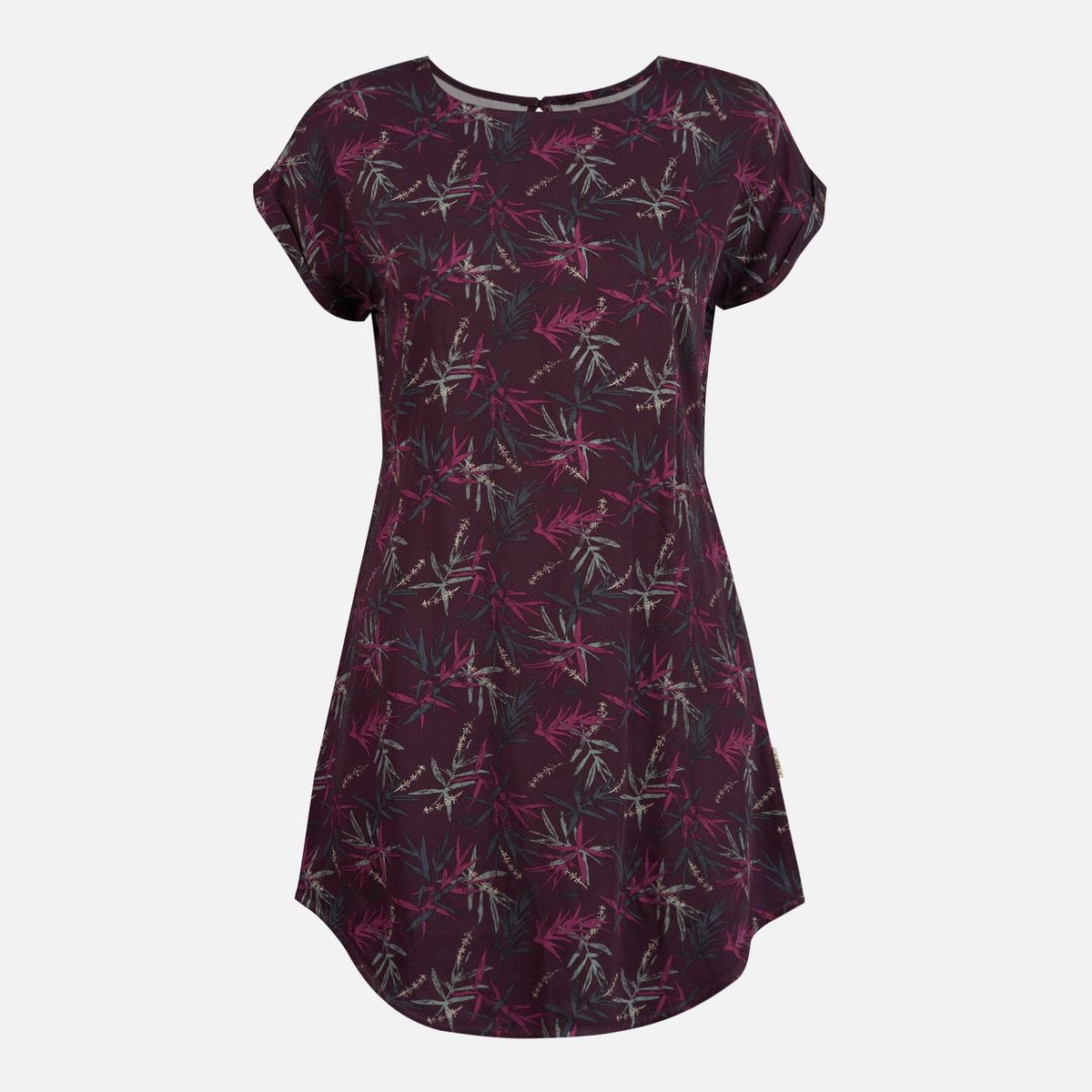 LIPPI - Vestido Mujer Sheer Dress Print Burdeo Lippi