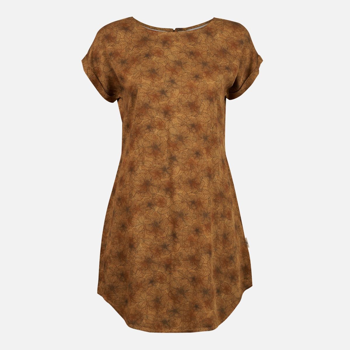 LIPPI - Vestido Mujer Sheer Dress Print Mostaza Lippi