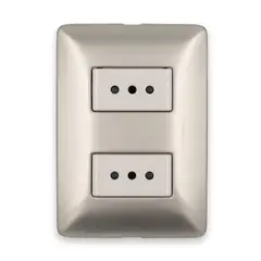 BTICINO - Enchufe Doble 2PT 10A 250V Beigechampagne Matix