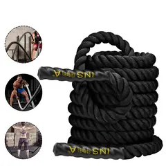 GENERICO - Cuerda Funcional Battlet Rope Negra Crossfit 25cm X 15mtrs