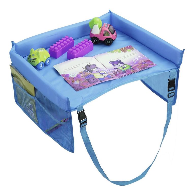 Mesa de Viaje Infantil para Automovil Celeste