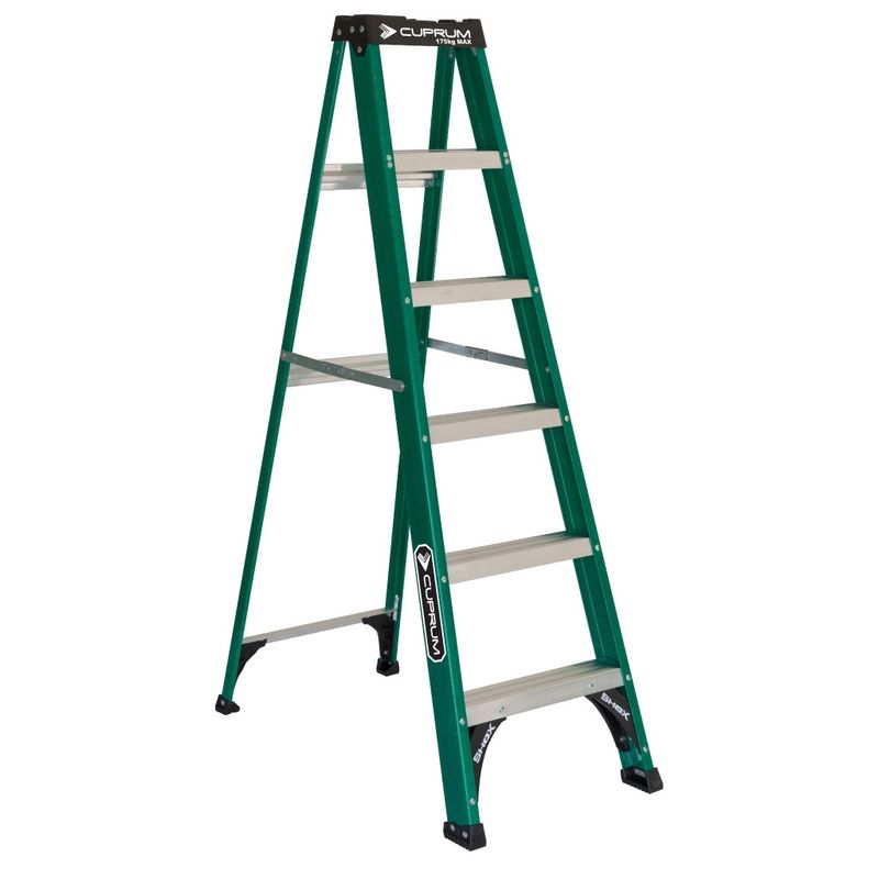 CUPRUM - Escalera Fibra De Vidrio Tijera 6 Peldaños Cuprum