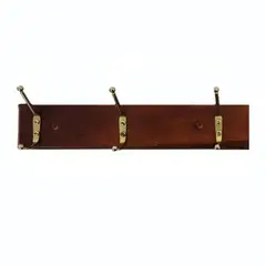 IMPORTCLICK - Perchero De Madera Con 3 Ganchos Metálicos 30x7 CM