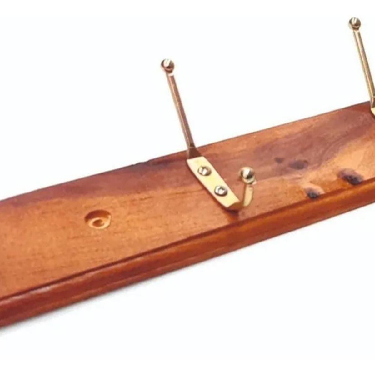 IMPORTCLICK - Perchero De Madera Con 3 Ganchos Metálicos 30x7 CM