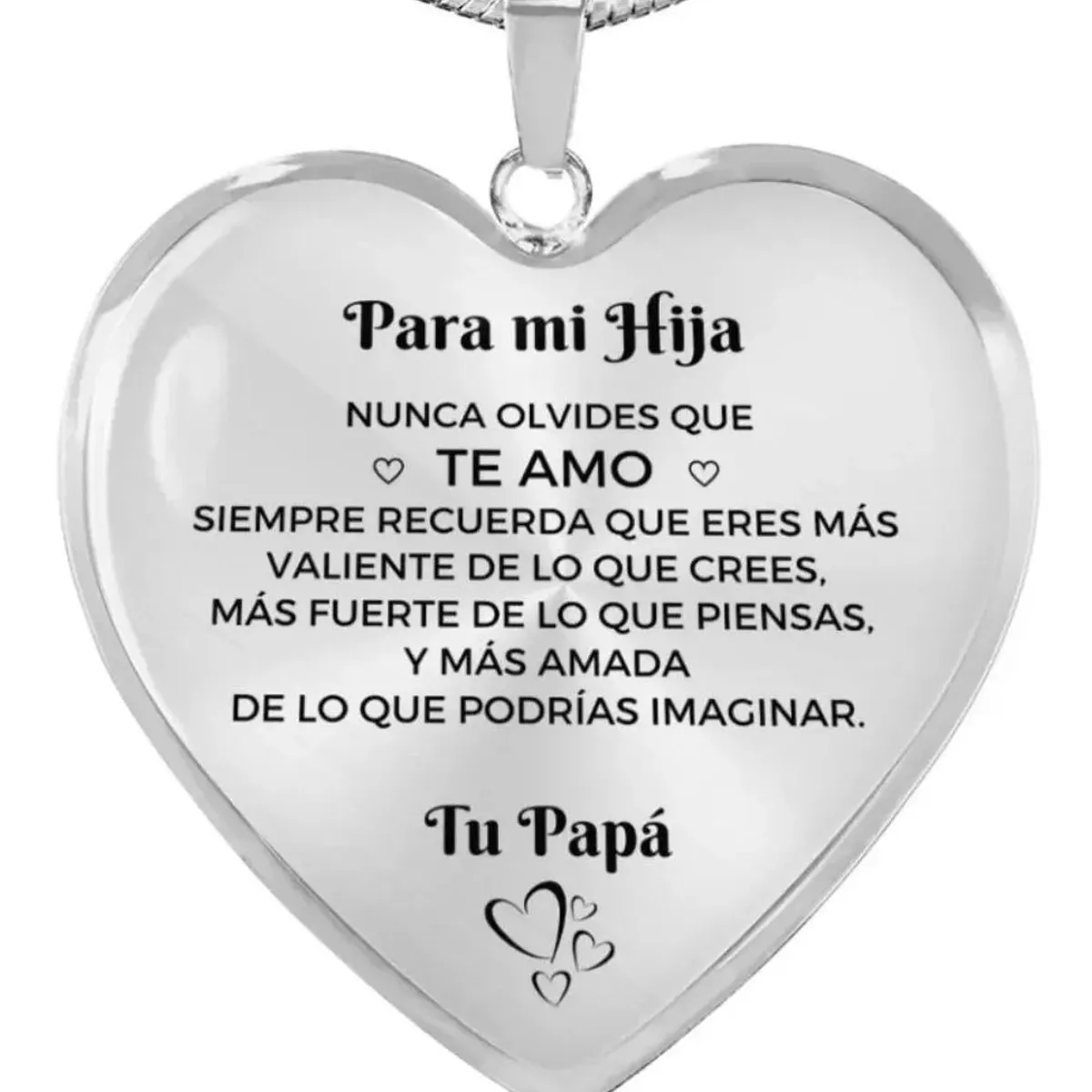 KUANGYE - Collar Cadena Colgante Padre A Hija  Caja De Regalo