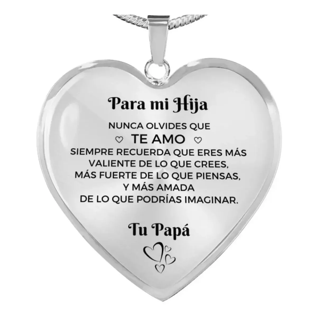 KUANGYE - Collar Cadena Colgante Padre A Hija  Caja De Regalo