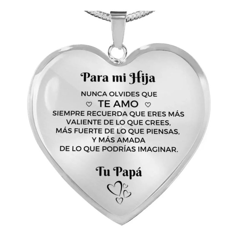 KUANGYE - Collar Cadena Colgante Padre A Hija  Caja De Regalo
