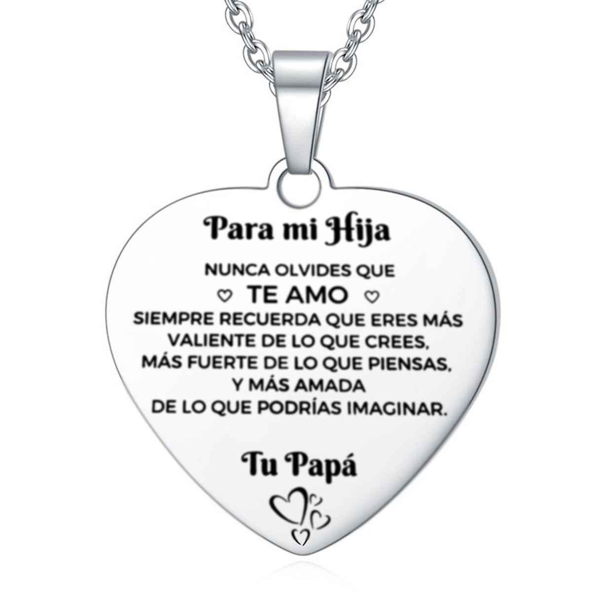 KUANGYE - Collar Cadena Colgante Padre A Hija  Caja De Regalo