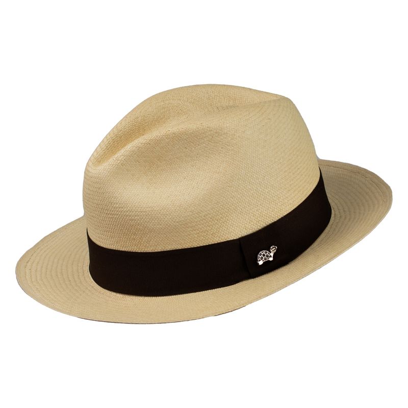TORTUGAHAT - Sombrero Extra Fino Paja Toquilla Color Beige Tejido A Mano en Ecuador
