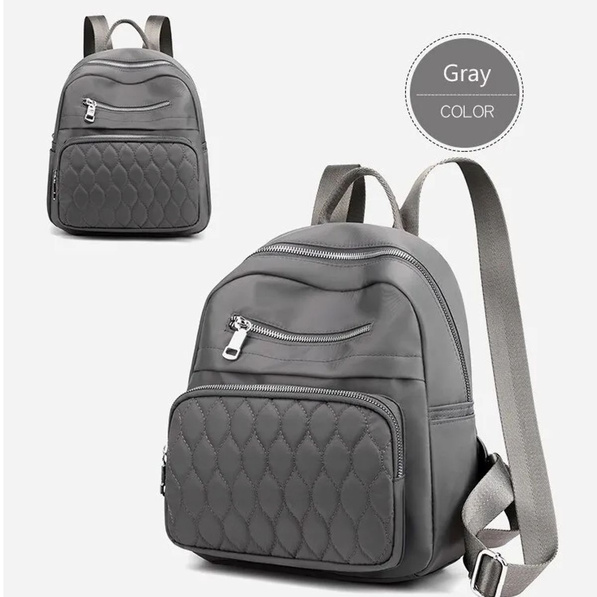 CARIBEE - Bolso Mochila Mujer Moda Moow Gris