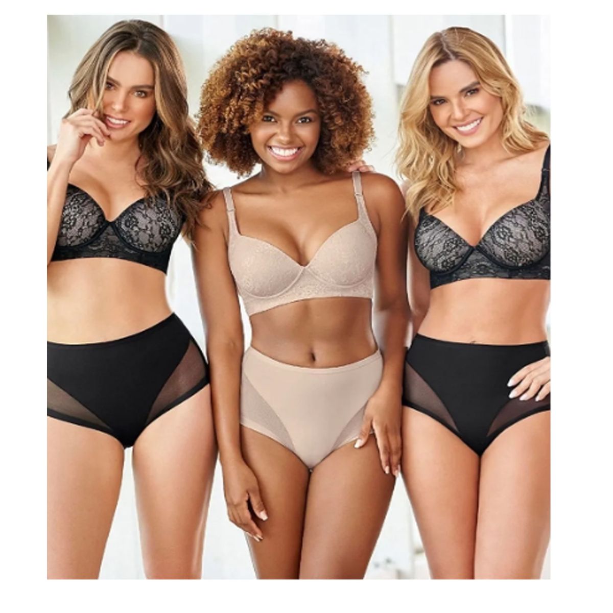 EVERSO - Pack 6 Calzón Tiro Alto Control De Abdomen Efecto Elasticado..