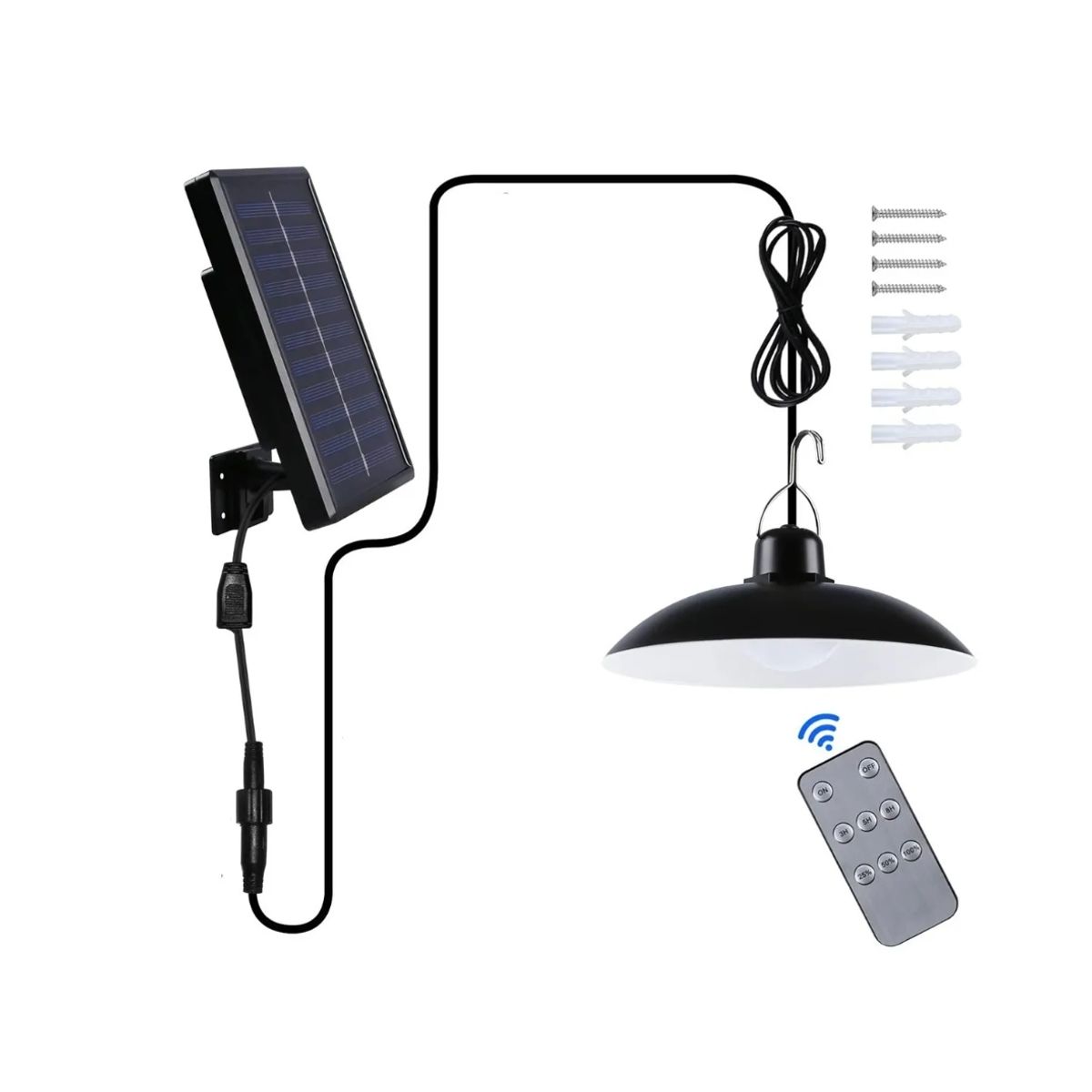 GENERICO - Lampara solar Colgante de 120 W para interior y exterior