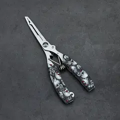 DEFENSOR FOREVER - Alicate De Pesca Multifuncional Calavera Rojo