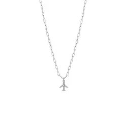 VICTORIA CRUZ - Collar avión Crystal de Dakota de Plata