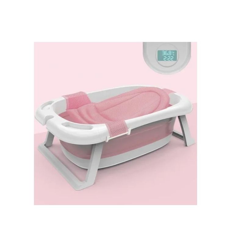 OFERTABKN - Tina Bañera Plegable Para Bebé Antideslizante Rosado