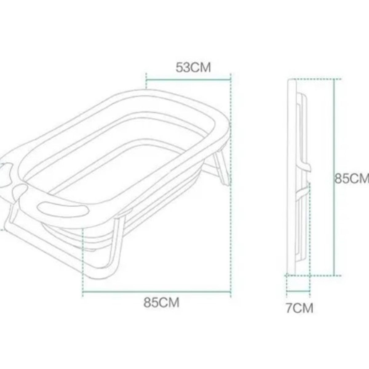 OFERTABKN - Tina Bañera Plegable Para Bebé Antideslizante Rosado