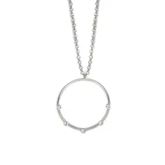VICTORIA CRUZ - Collar corto círculo Iris elaborado en plata