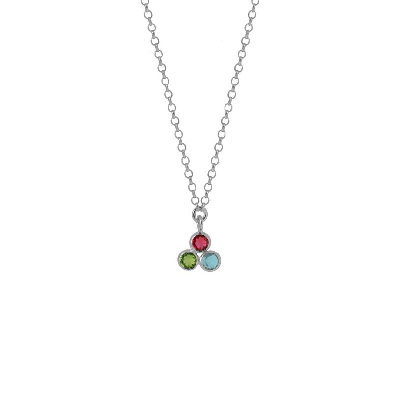 VICTORIA CRUZ - Collar triangular multicolor de Juliette de Plata