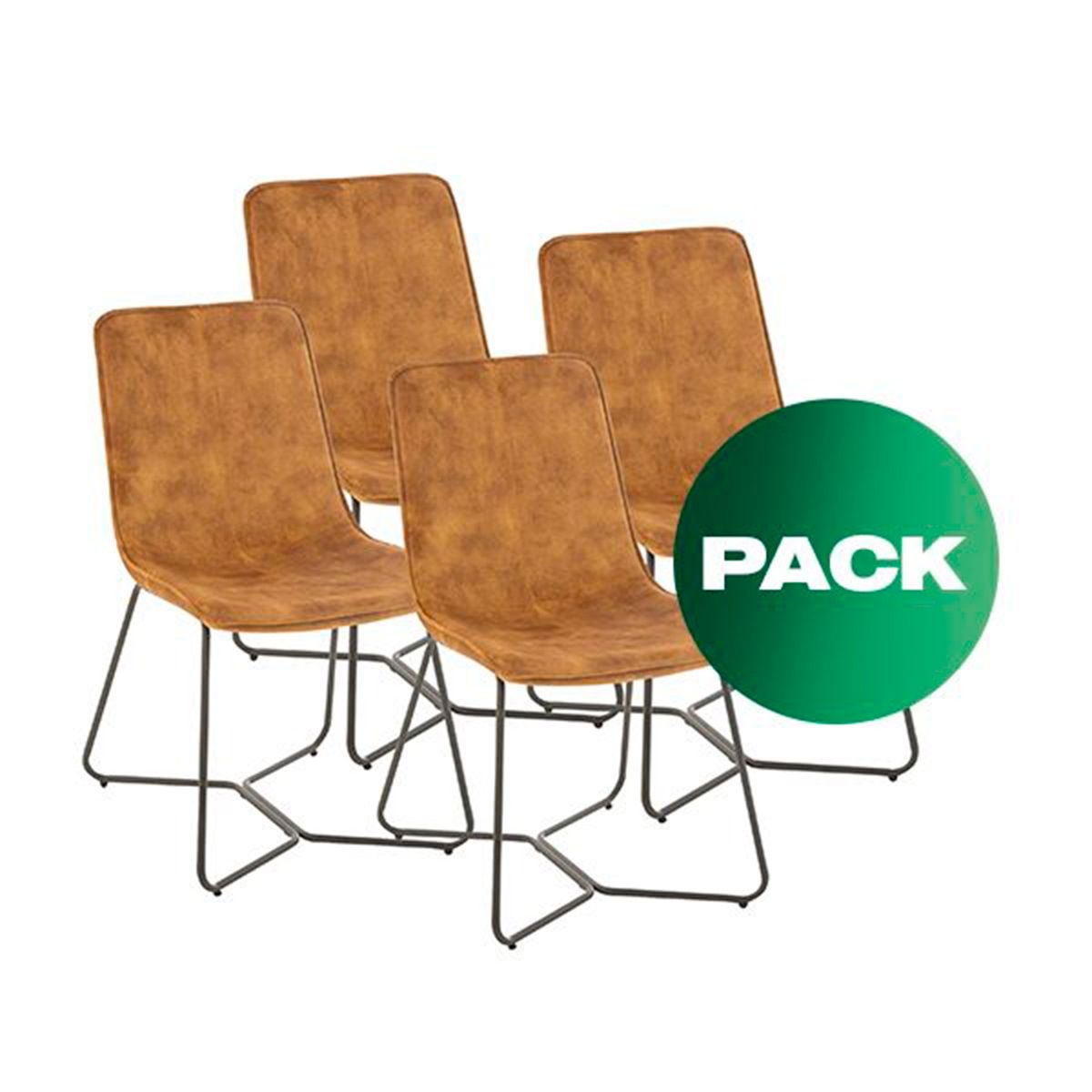 SDFIT - Set de 4x Sillas retro Catia cafe D31.