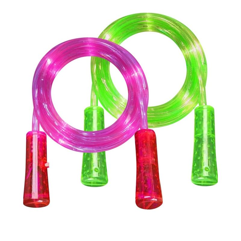 GENERICO - Juego de 2 cuerdas de saltar con luces LED intermitentes
