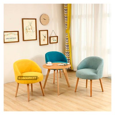 Imagen 2 del producto Set de 2x Sillas Velvet Gold Wood amarillo D43