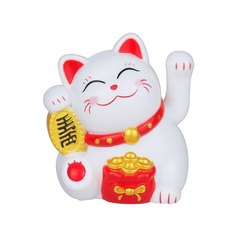 NEKO - MANEKI NEKO GATO DE LA SUERTE SOLAR  EN CAJA
