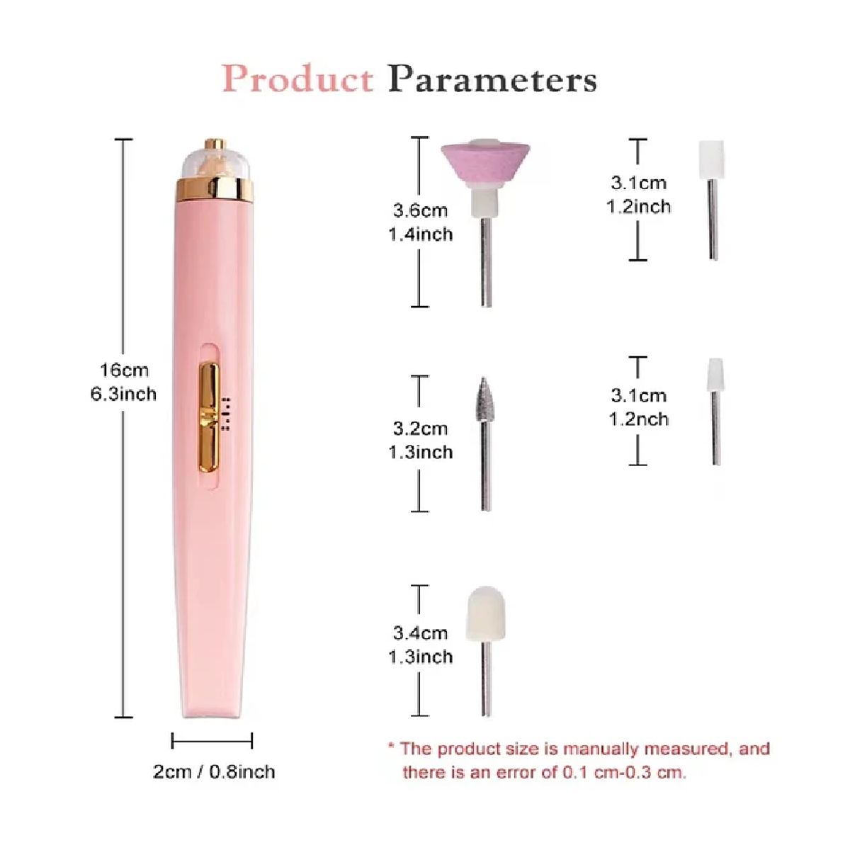 UNIVERSAL - Set torno y manicure 5 en 1 recargable