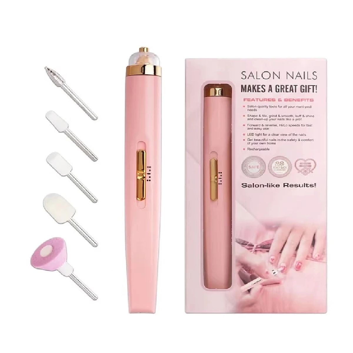 UNIVERSAL - Set torno y manicure 5 en 1 recargable