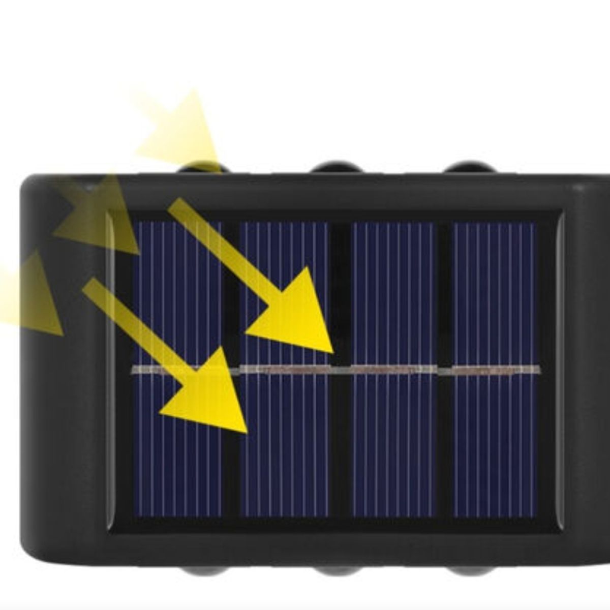 GENERICO - Pack de 2 Aplique solar 6 Led en luz cálida