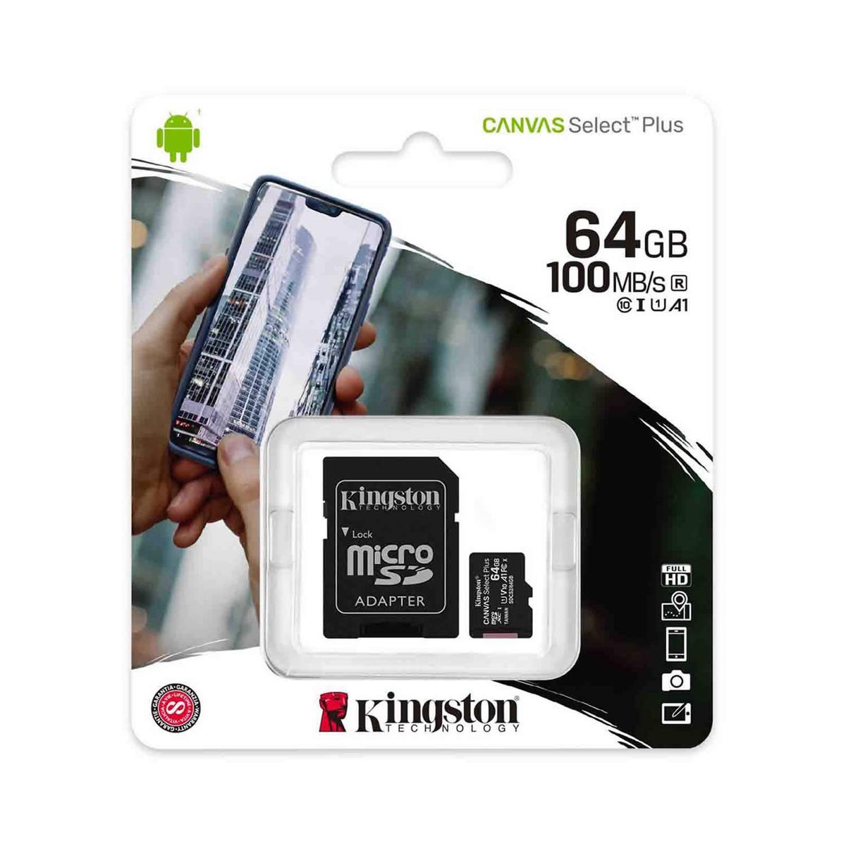 KINGSTON - Tarjeta Memoria Micro SD XC 64GB Kingston