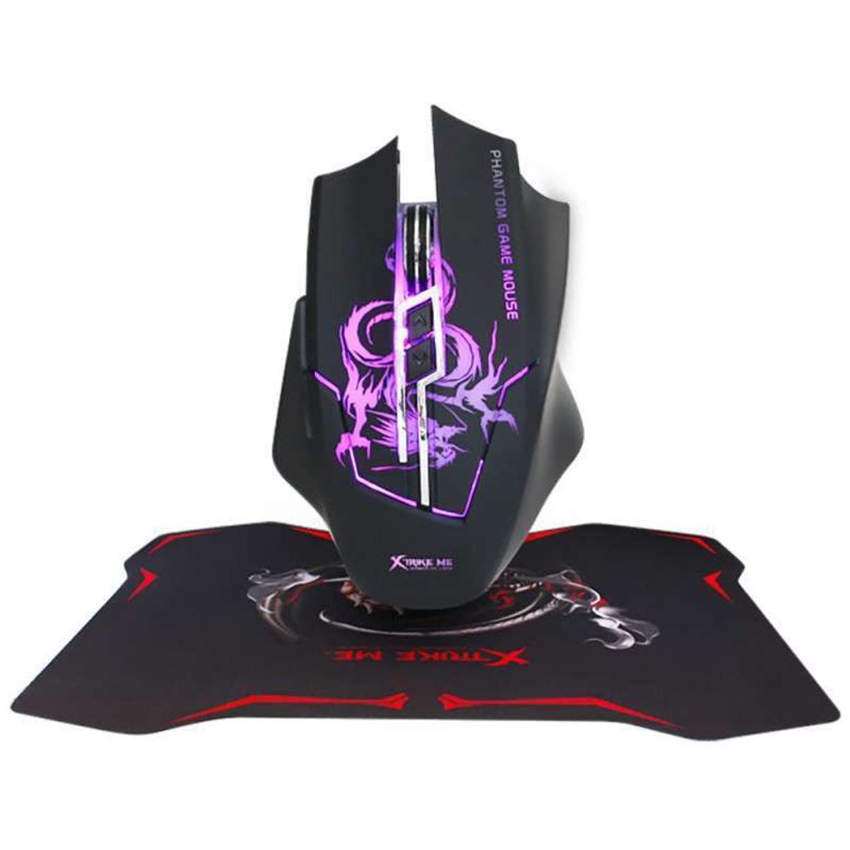 XTRIKE ME - Kit Gamer Mouse Pad Optico 3200dpi Xtrike Me