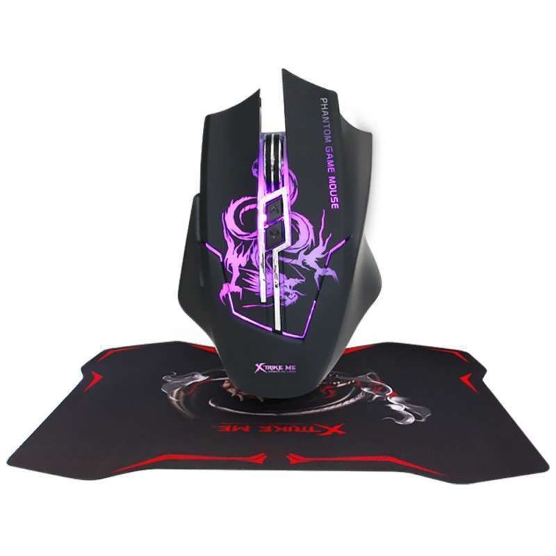 XTRIKE ME - Kit Gamer Mouse Pad Optico 3200dpi Xtrike Me