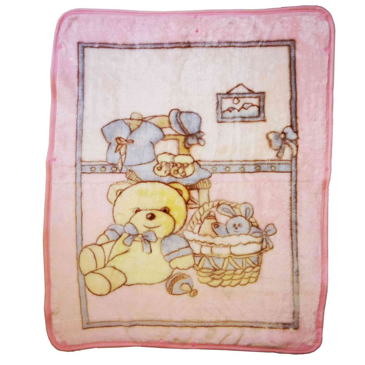 GENERICO - Manta Saco con broche bebe Rosado