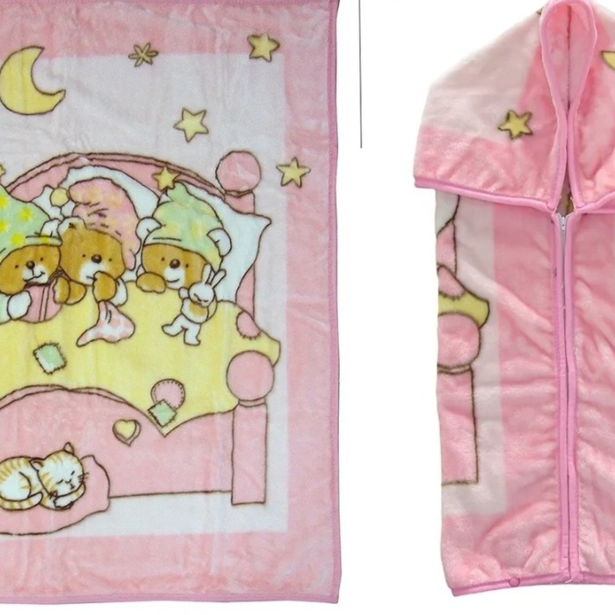 GENERICO - Manta Saco con broche bebe Rosado