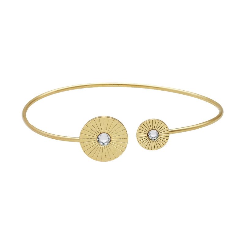 VICTORIA CRUZ - Pulsera círculo crystal Gypsy oro