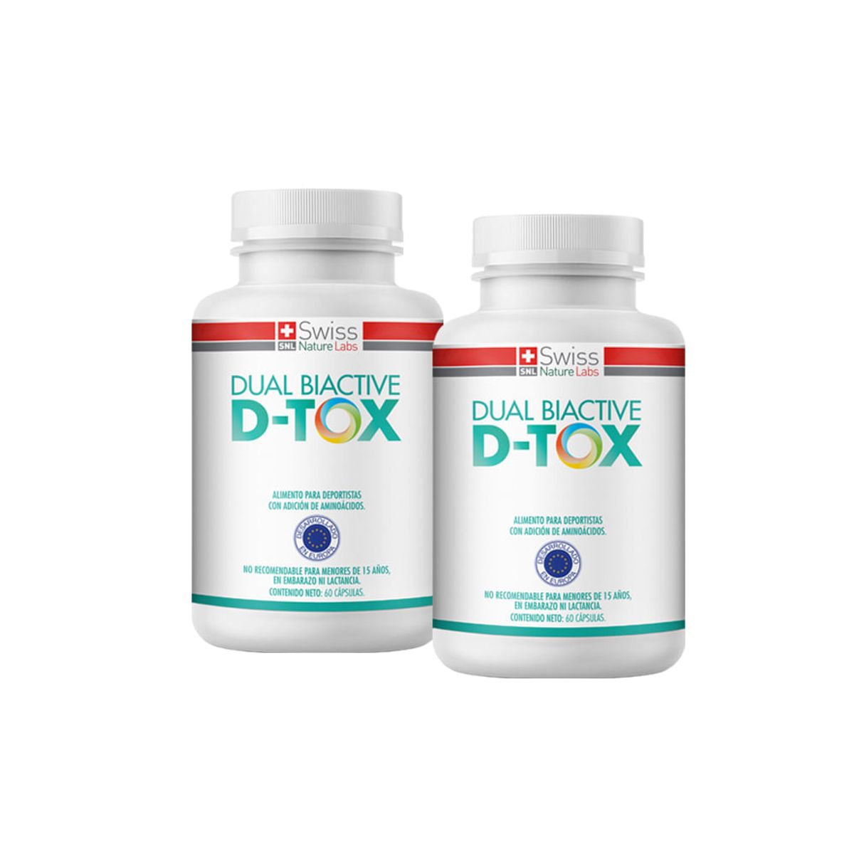 DUAL BIACTIVE D TOX - Suplemento Alimentico Dual Biactive Detox Complejo Probioticos 2 Meses