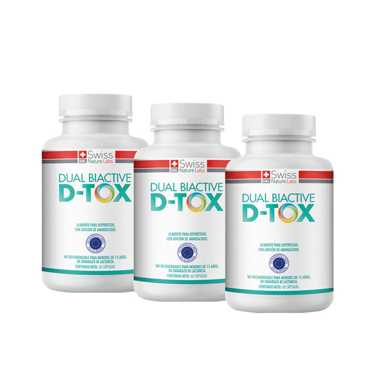 DUAL BIACTIVE D TOX - Suplemento Alimentico Dual Biactive Detox Complejo Probioticos 3 Meses