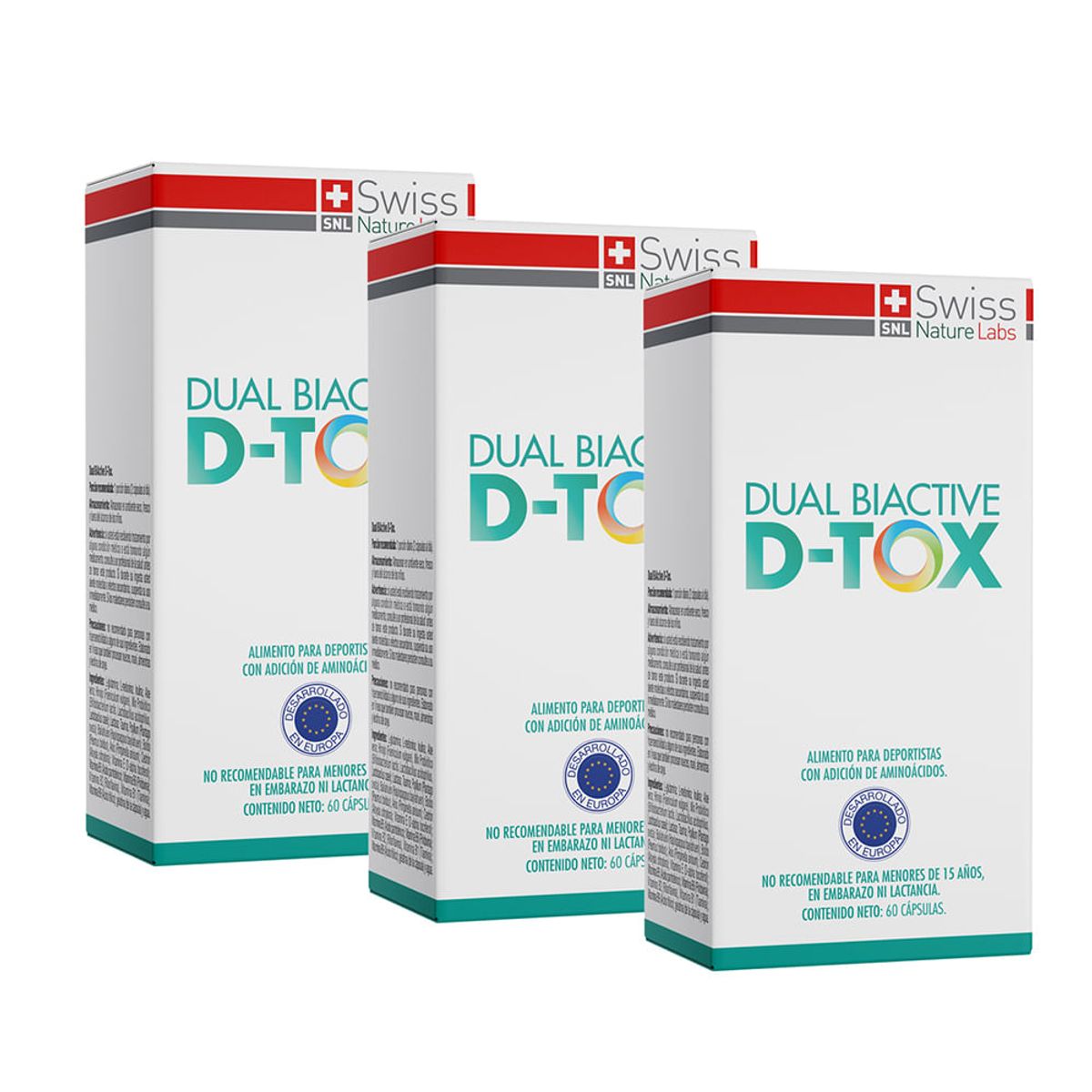 DUAL BIACTIVE D TOX - Suplemento Alimentico Dual Biactive Detox Complejo Probioticos 3 Meses