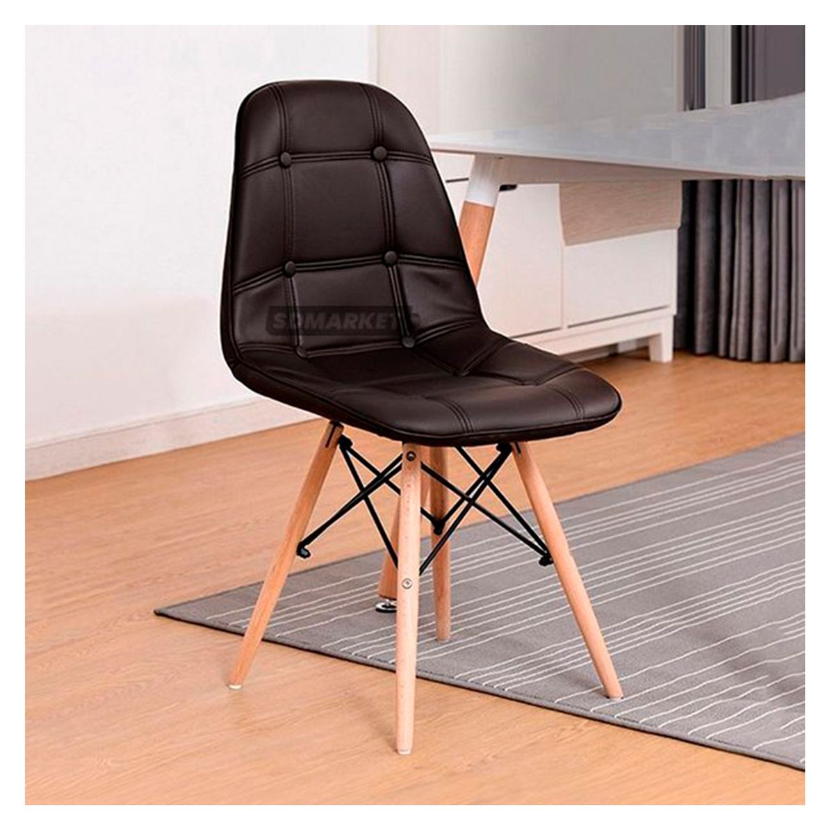 SDFIT - Sillas Eames Bucle negra  - Set de 2x  - B5071-2
