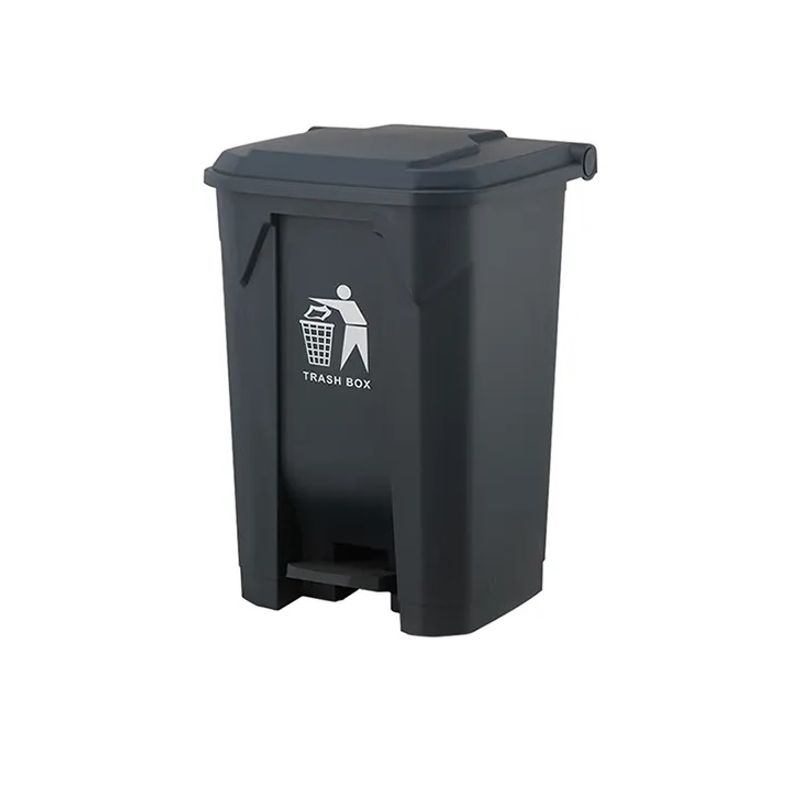 GENERICO - Basurero Contenedor De Basura 50 Litros Con Pedal - Negro