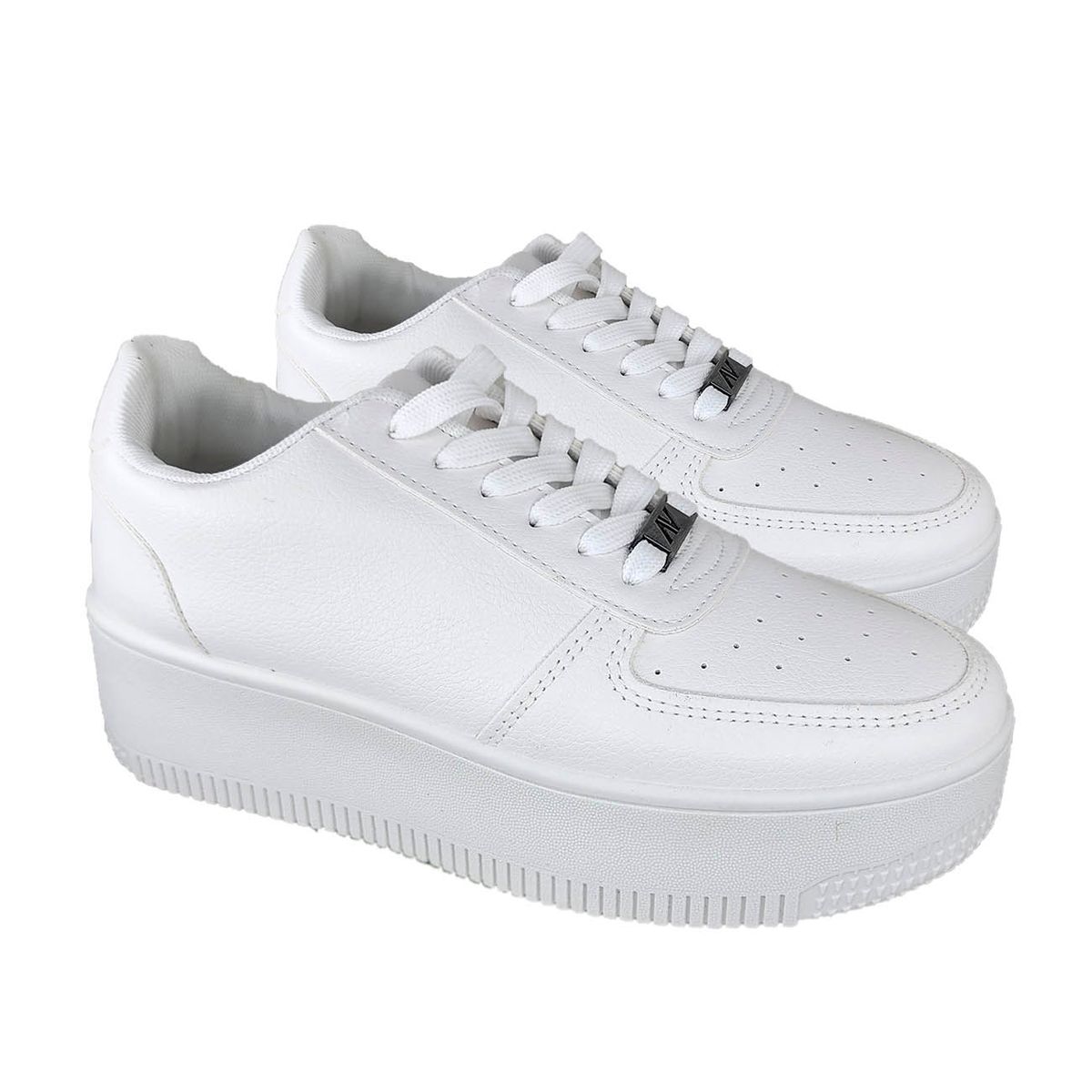 GENERICO - Zapatillas Mujer - Urbanas Con Plataforma - Blancas 3136
