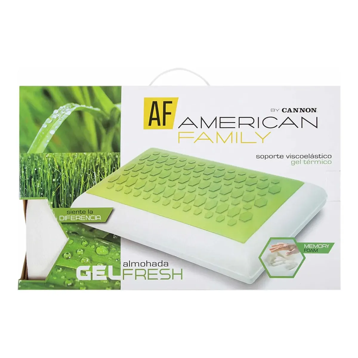 CANNON - Almohada Viscoelastica Gel Fresh Memory Foam Af Cannon 60x40cm