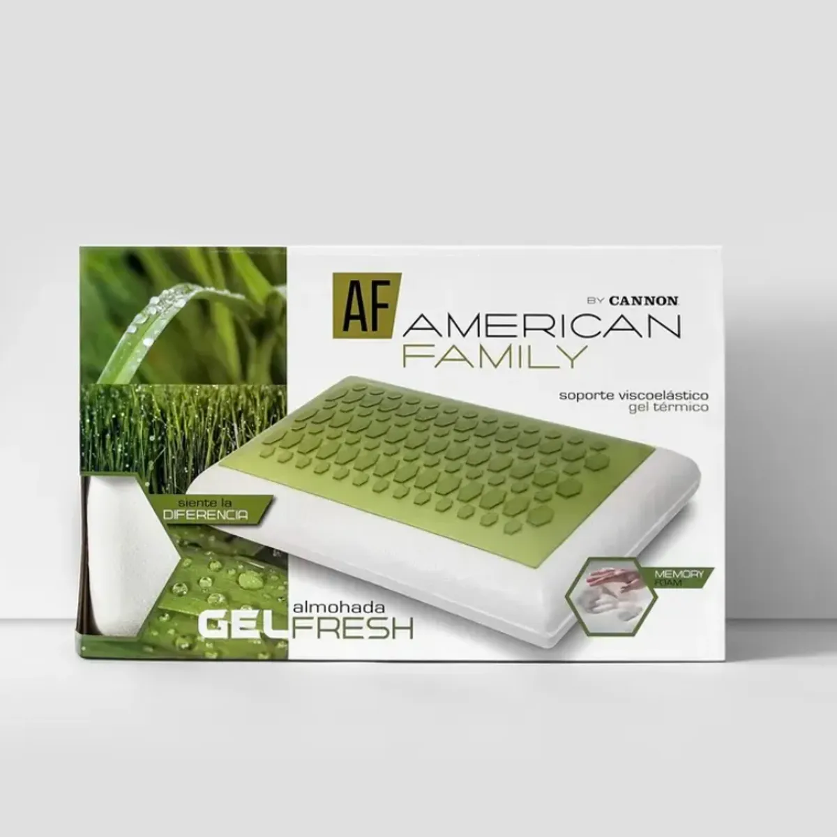 CANNON - Almohada Viscoelastica Gel Fresh Memory Foam Af Cannon 60x40cm
