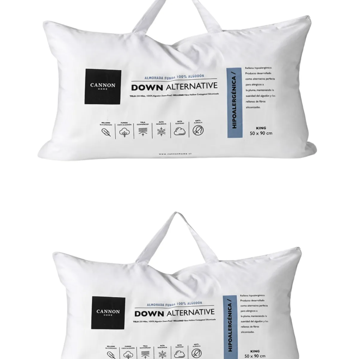 CANNON - Pack 2 Almohadas Down Premium 50x90 Cm Cannon Home
